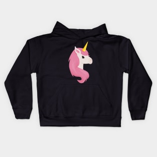 Cute Little Unicorn With Pink Hair Kids Hoodie